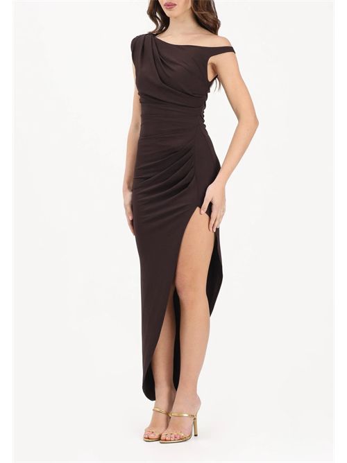 Abito in jersey crêpe con spallina gioiello ELISABETTA FRANCHI | AB90661E2/EV9